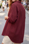 Women's Oversize Long Shirt Plum 1001 - 3