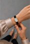 Women's Oval Leather Strap Minimal Vintage New Season Gold Sleeve - 7
