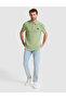 Green Slim Fit Knitted Textured Buttoned Polo Collar T-Shirt 50309959-Vr016 - 4