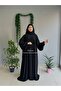 Tesettür Asel Suit Dress Souffle Veil 3-Piece - 4