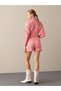 Kadın Pembe Regular Fit Triko Şort - 5
