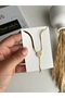 İtal Chain Model Heart Detail Steel Y Necklace 50 cm - Daily Women's Necklace - Tarnish-Resistant Steel Necklace - 4