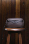 Men's Brown Luxury Handbag with Belt and Wristlet - 2