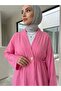 Button Detail Strawberry Cardigan-Fuchsia - 3