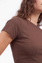 Basic Slim Fit Women's Round Neck Knitted Slim Fit T-Shirt - 5