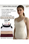 Women's 4-Piece Cotton String Strapped Undershirt with V-neck Lace Detail
