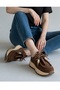 Genuine Suede Leather 5 cm High Sole Brown Native Casual Shoes - 3
