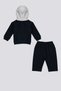 U.S. Polo Assn Red Hooded Zipper Collar Detail Baby 2 Piece Set - 4