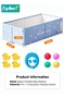 Baby Bath Tub, Collapsible Baby Bathtub, Portable Bath Tub with Non-Slip Base+Shower Cap+5 Ocean Balls+4 Duckling Toys, Large Capacity, for 0-8 Years Old Toddlers and Kids - 7