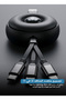 Huawei 66W Retractable 3‑in‑1 Data Cable – USB to Micro + iP + Type‑C - 3
