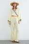 Elastic Waist Pocket Muslin Fabric Trousers - 2