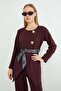 Belt Detailed Asymmetrical Cut 2-Piece Set - 2