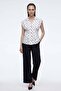 Polka Dot Sleeveless Buttoned Women's Shirt - 4
