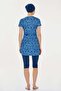 Patterned Short Sleeve 4-Piece Hijab Swimsuit - 2