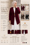 Button Detailed Women's Beard Knitwear Long Cardigan- Coat 80 cm - 2