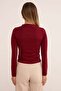 Basic Draped Side Stand Collar Modal Blouse - 4