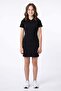 Basic Half-Zip Polo Collar Girls' Dress