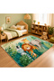 Wild Animals Cushion Play Mat Rug – Soft Padded Carpet with Non-Slip Backing - 7