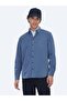 Blue Striped Regular Fit Long Woven Velvet Casual 100% Cotton Shirt - 2