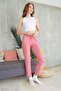 Striped Suede Pajama Bottoms