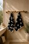 Set of 2 100% Cotton Patterned Hand, Face, and Head Towels |   50X70 cm |   Yarn Dyed - 5