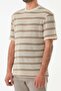 Striped Openwork Crew Neck Knitwear T-Shirt - 3