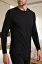 Men's Thermal Merino Wool Underwear Black Top