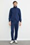 Text Embossed Zippered Tracksuit Set - 5