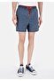 Slim Fit Mid-Waist Men's Blue Swim Shorts - 4