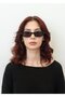 Unisex Rectangular Sunglasses Black Frame Smoked Glass Uv Protection Nyla C3 - 2