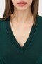 V-Neck Long Sweatshirt Green - 2