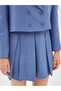 Alita City Blai̇s Blue Plain Mini Women's Skirt with a Difference - 3