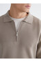 Lcw vision brown polo neck men's knitwear sweater - 3
