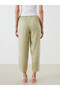 Alita City Carrot Cut Women's Trousers with Elastic Waist and Contrast Trim - 4
