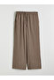 Lcw grace brown elastic waist textured women's pants - 6