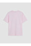 Xside Pink Stitch Printed 100% Cotton Women's T-Shirt - 6