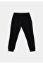 Regular Fit Mid Waist Straight Men's Black Sweatpants - 7