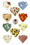Unisex Baby Organic Fabric Double Layer Patterned Scarf Bib - Drool Bib 10 Pieces