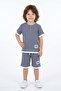 Armalı Honeycomb Fabric Piping Boys' 2-Piece Set