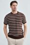 Striped Crew Neck Knitwear T-Shirt
