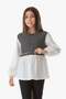 Striped Crew Neck Girl's Blouse - 5