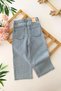 My Little One's Cicileri Square Stone Detailed Girls' Soft Denim Trousers - Blue - 2