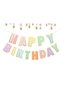 Multicolored Pastel Happy Birthday Banner - 2