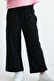 Girl's Pants with Stone Bow Accessories and Pockets, Ages 9-14, Black - 4