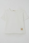 Girl's T-Shirt with Heart Emblem, Ages 9-14, Ecru - 2