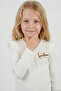 Girl's Long Sleeve T-Shirt with Bow and Appliqué Accessories, Ages 2-6, White - 2