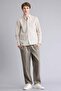 100% Linen Loose Fit Ankle Length Khaki Trousers G1397Ax26Sm - 3