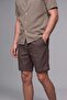Cotton Regular Fit Lace-Up Waist Linen-Look Bermuda Shorts I0055Ax26Hs - 6
