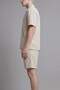 100% Cotton Relax Fit Elastic Tie Waist Ecru Bermuda Shorts H7656Ax26Hs - 3