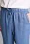 100% Linen Loose Fit Ankle Length Indigo Trousers G1397Ax26Sm - 5